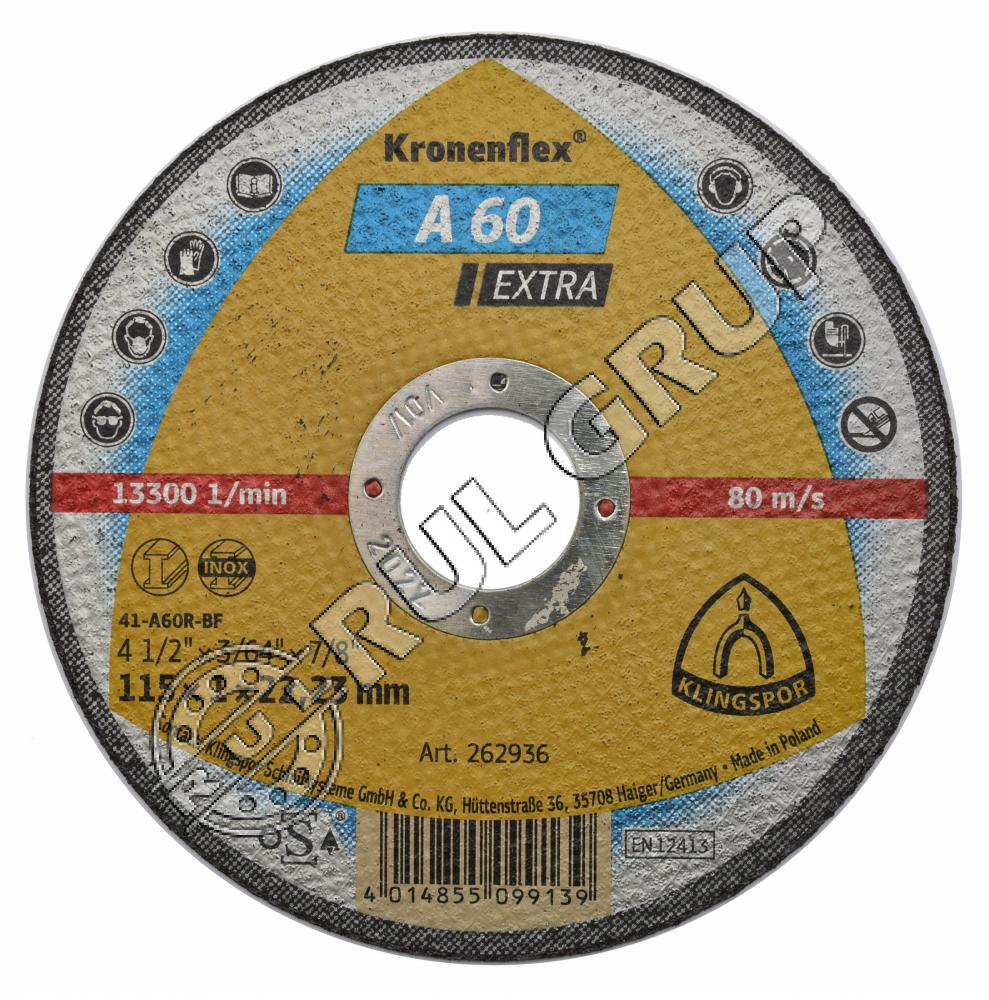 DISC DEBITAT A60 EXTRA 115X1X22MM INOX/METAL KLINGSPOR 